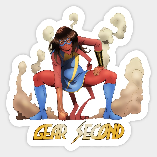 Gear Second crossover Ms Marvel Sticker by Muramasa